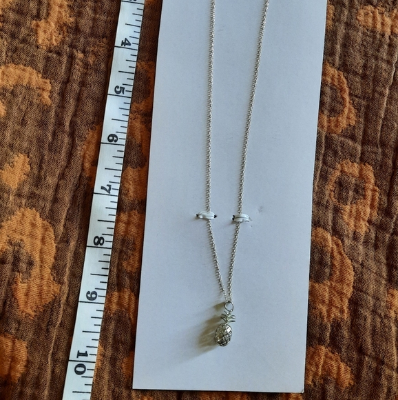 🌬♥️Pineapple Silver Pendant Necklace - Picture 5 of 7